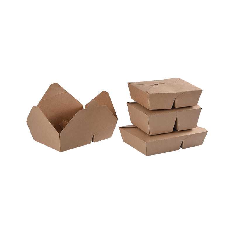 Nátronpapír Kivehető doboz Hajtogatott felső Bento Box-Two 2 rekeszes osztó
