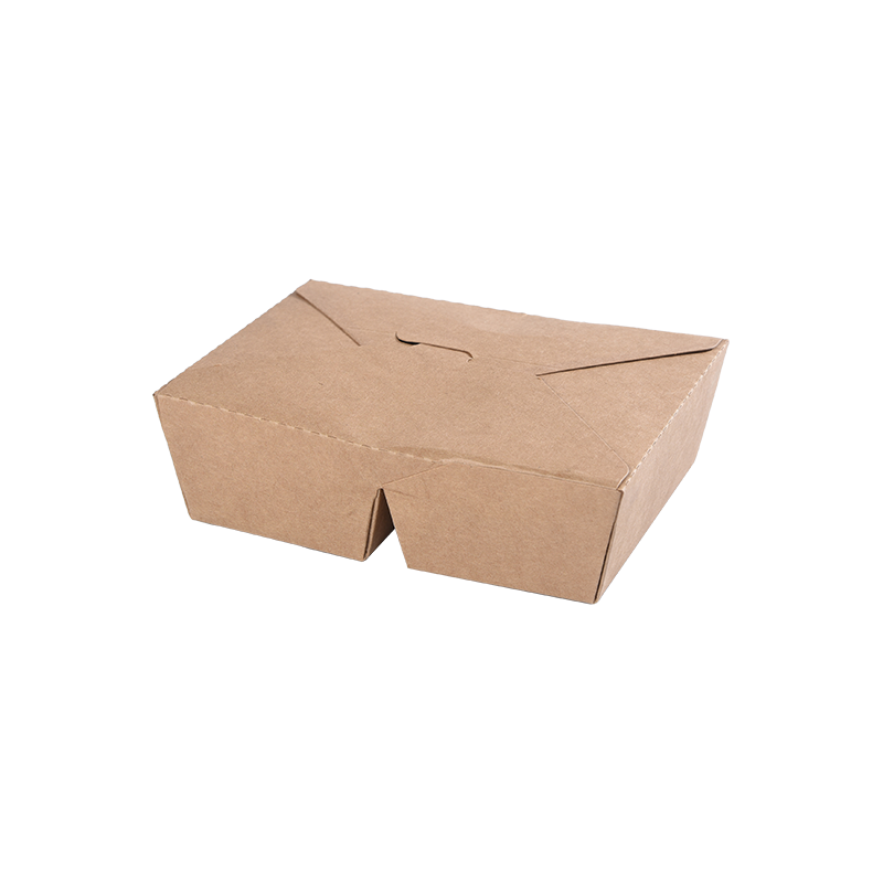 Nátronpapír Kivehető doboz Hajtogatott felső Bento Box-Two 2 rekeszes osztó