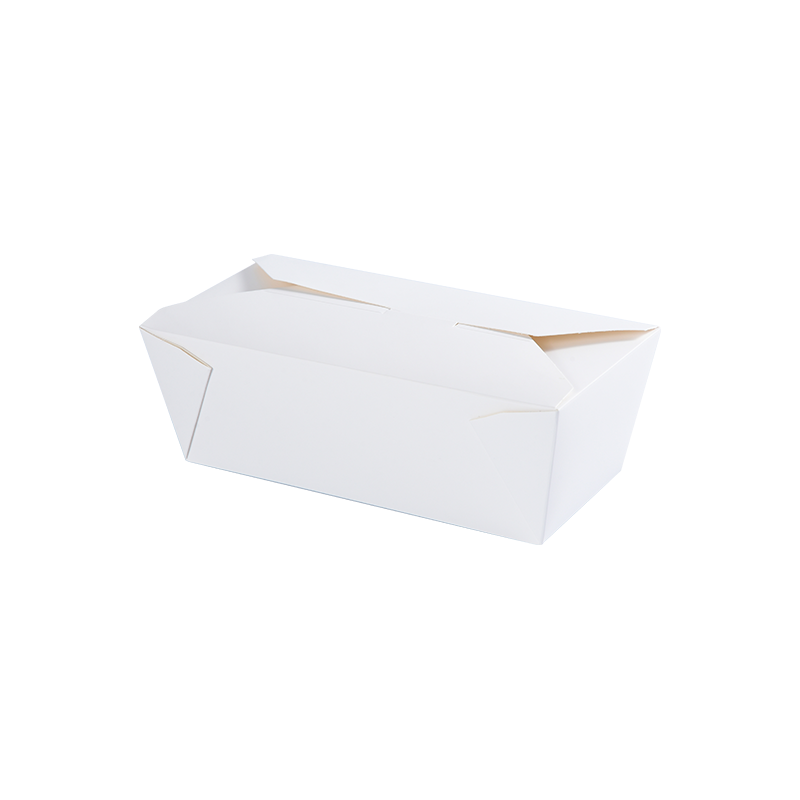 Fehér/nyomtatott PE/PLA papír kivehető ételtartó doboz